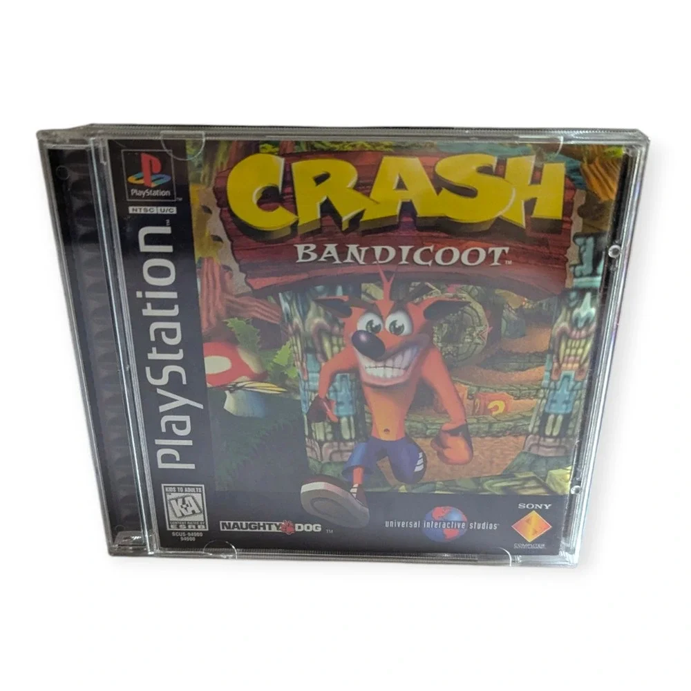 Sony PlayStation 1 Crash Bandicoot Video Game PS1 Black Label 1996 NTSC-U/C CIB